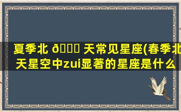 夏季北 🐘 天常见星座(春季北天星空中zui
显著的星座是什么)